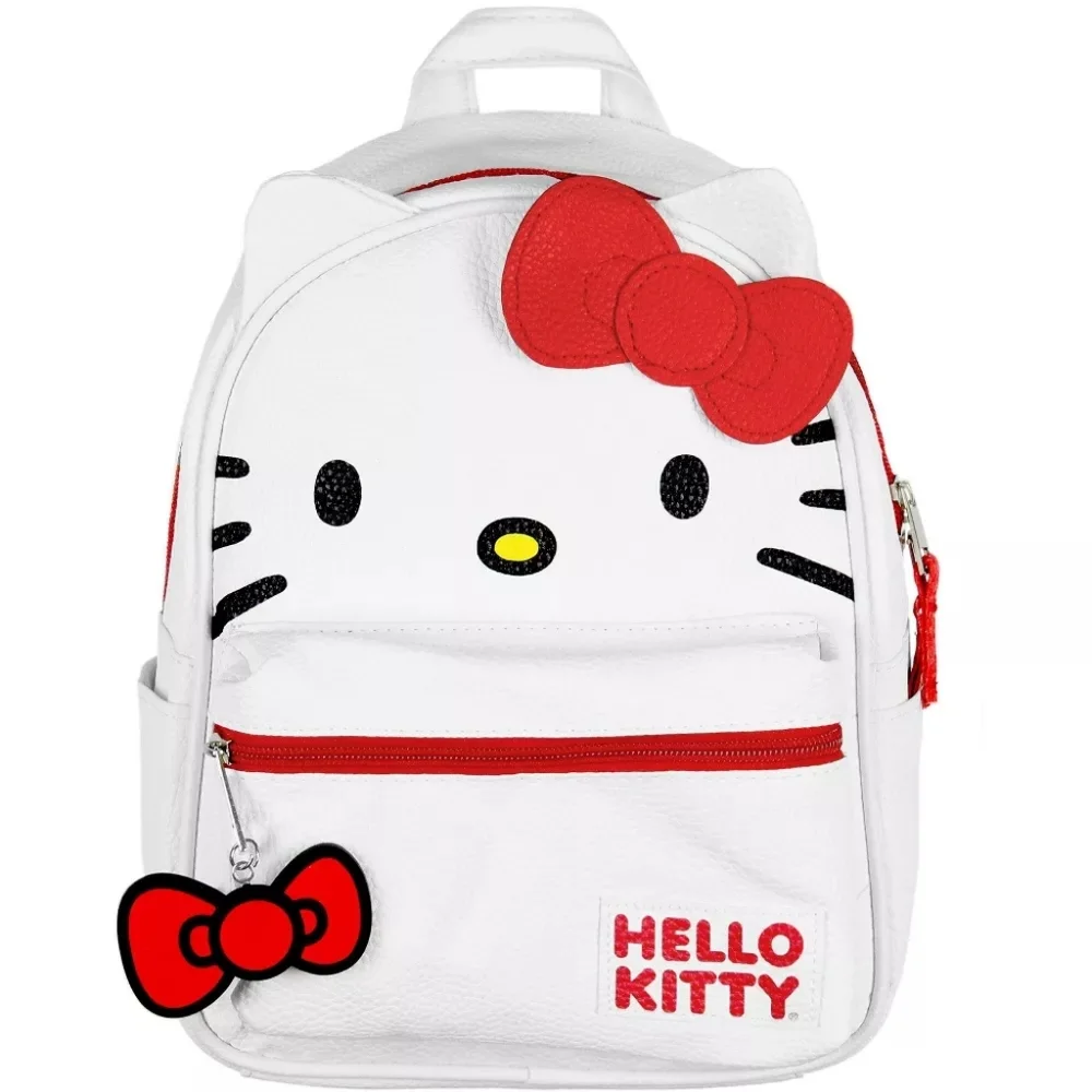 Hello Kitty White and Red Backpack with Matching White and Red Pouch